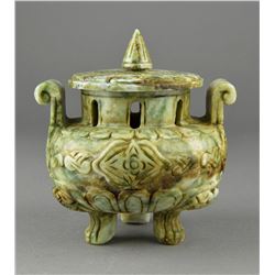 Chinese Carved Hardstone Jar