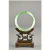 Image 2 : Fine Chinese Carved Green Jadeite Bangle