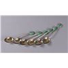 Image 1 : Set of Six Chinese Silver Spoons with Jade Pieces