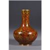 Image 2 : Chinese Bronze Cloisonne Vase Lotus Spray Design