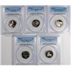 Image 1 : (5) JEFFERSON NICKELS PCGS PR-69 DCAM
