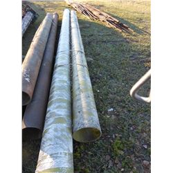 2 LENGTHS OF 10 1/2" FIBREGLASS PIPE