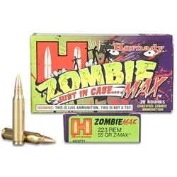 Hornady Zombie 223 Rem/5.56 NATO 55GR Z-Max 400 Rounds UPC # 090255832716