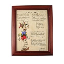 Disney Original Animation Production Drawing Movie Props