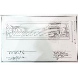National Treasure Original Pencil Drawing of Winged Scarab