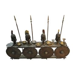 National Treasure Treasure Room Artifacts: Grecian Helmets, Spears & Shields