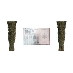 Coronado Ancient South American Statues (Large and Small) & Line Drawing