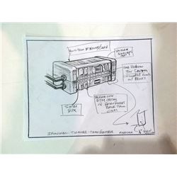 Iron Man Original Pencil Drawing of Tokamak Transformer