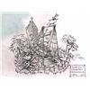 Image 1 : Scooby Doo Original Concept Drawing of the Pirate-ship ride for Spooky Island