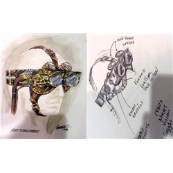 Wild, Wild, West Original Concept Painting and Sketch of Night Vision Goggles