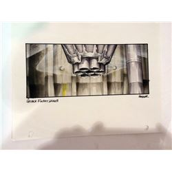 Gattaca Original Concept Painting of Rocket and Silo