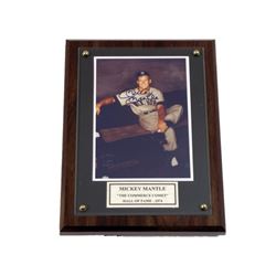 Mickey Mantle Yankees Signed Plaque