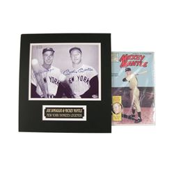 Joe DiMaggio & Mickey Mantle Signed Photo & Comic
