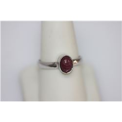 1.75 CTW RUBY RING .925 STERLING SILVER