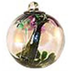 EUROPEAN HAND BLOWN 6" SPIRIT TREE GLASS WITCH BALL