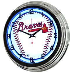 MLB ATLANTA BRAVES NEON WALL CLOCK