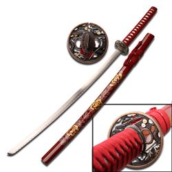 CARBON STEEL BLADE SAMURAI SWORD 40" OVERALL W/HAND PAI
