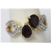 Image 1 : 2.01 CTW 14K Gold Plated silver Garnet Ring