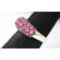 .925 STERLING SILVER 0.79 CTW RUBY RING
