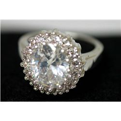 PLATINUM PLATED CZ RING
