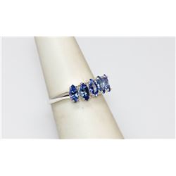 1.25 CTW TANZANITE Marquise RING .925 STERLING SILVER