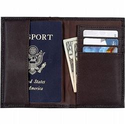 Embassy Solid Genuine Leather Brown Passport Cover