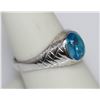 Image 2 : 1.30 CTW BLUE TOPAZ RING .925 STERLING SILVER