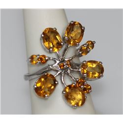5.82 CTW CITRINE PENDANT .925 STERLING SILVER