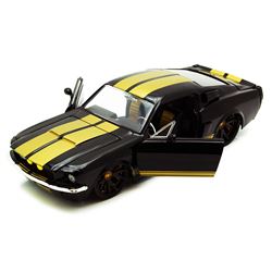 COLLECTIBLE BLACK W/YELLOW STRIPES 1967 SHELBY GT-500 D