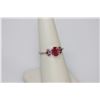 Image 2 : 1.25 CTW RUBY RING .925 STERLING SILVER