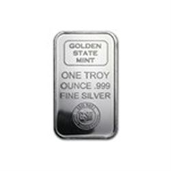 1 oz Silver Bar - Golden State Mint (ISO)
