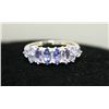 Image 1 : TANZANITE RING .925 STERLING SILVER RING 1.01 CTW