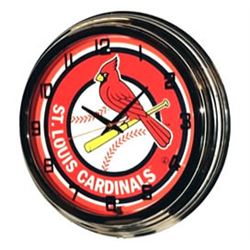 MLB ST. LOUIS CARDINALS NEON WALL CLOCK