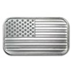 1 oz Silver Bar - American Flag Design