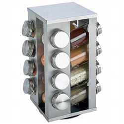 Chef Secret 16 Jar Stainless Steel Rotating Spice Rack
