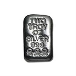 2 oz Silver Bar - Skull & Bones (Atlantis Mint)