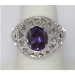 2.39 CTW AMETHYST RING .925 STERLING SILVER