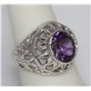 Image 2 : 2.39 CTW AMETHYST RING .925 STERLING SILVER