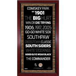 Chicago White Sox Subway Sign 16x32 Frame w/ auth Dirt