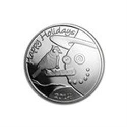 1 oz Silver Round - Happy Holidays Snowman