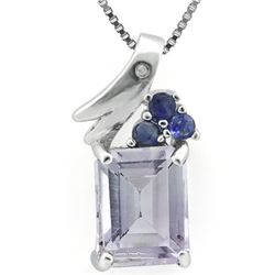 GENUINE 2.51 CTW PINK AMETHYST AND 0.12 BLACK SAPPHIRE