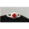 Image 1 : RED CZ MODERN RING