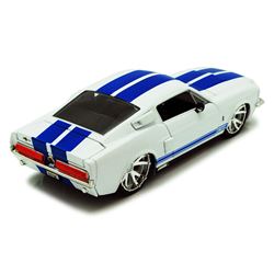 COLLECTIBLE WHITE W/BLUE STRIPES 1967 SHELBY GT-500 DIE