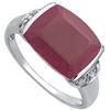 Image 1 : GENUINE 5.85 CTW RUBY AND 0.03 CTW DIAMOND PLATINUM PLA