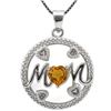 Image 1 : GENUINE 0.44 CTW CITRINE PLATINUM PLATED .925 STERLING
