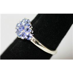 .925 STERLING SILVER 0.80 CTW TANZANITE RING