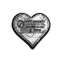 2 oz Silver Heart - MK Barz & Bullion