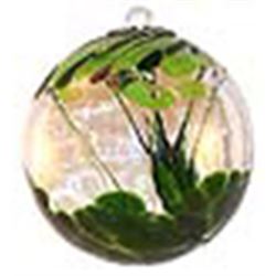 EUROPEAN HAND BLOWN 6" SPIRIT TREE GLASS WITCH BALL