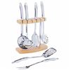 Image 1 : Maxam 7pc Stainless Steel Kitchen Tool Set with Stand