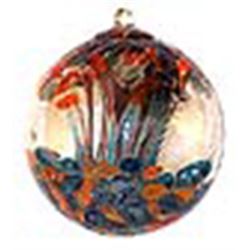 EUROPEAN HAND BLOWN 6" SPIRIT TREE GLASS WITCH BALL